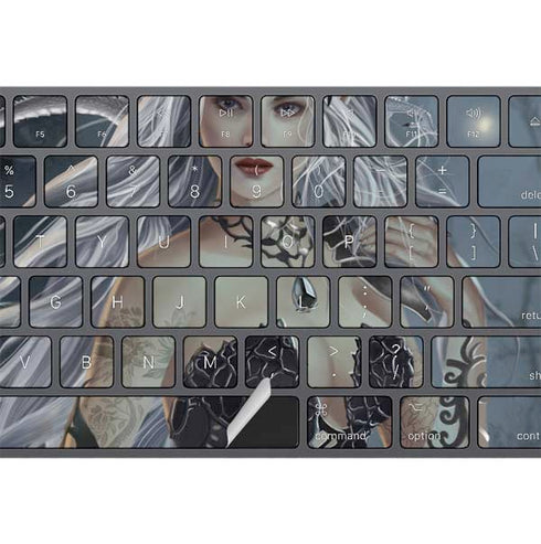 Gothic Queen with Silver Dragon by Nene Thomas Magic Keyboard with Numeric Keypad Skin