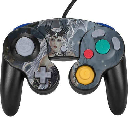Gothic Queen with Silver Dragon by Nene Thomas Nintendo GameCube Controller Skin
