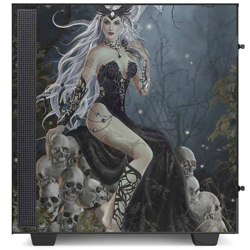 Gothic Queen with Silver Dragon by Nene Thomas NZXT H510 Compact ATX Mid-Tower Case Skin