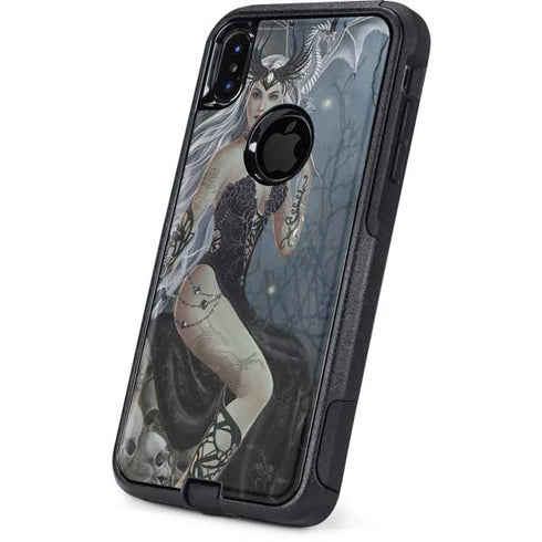 Gothic Queen with Silver Dragon by Nene Thomas Otterbox Commuter iPhone Skin