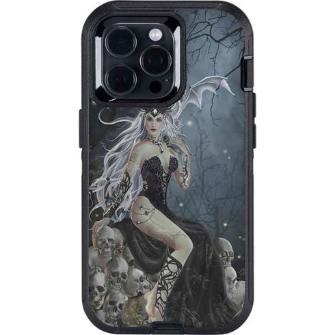 Gothic Queen with Silver Dragon by Nene Thomas Otterbox Defender iPhone Skin