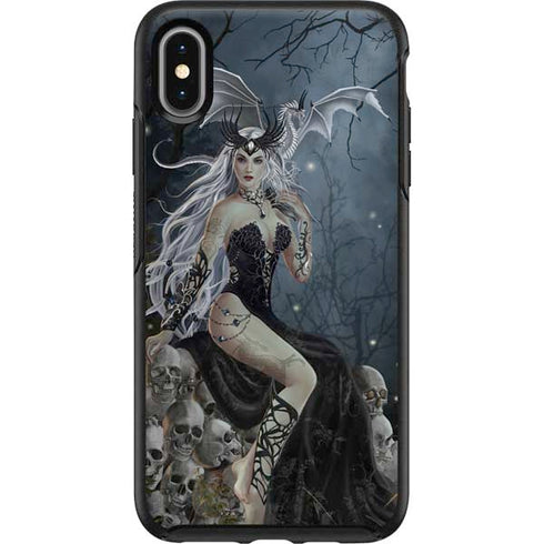 Gothic Queen with Silver Dragon by Nene Thomas Otterbox Symmetry iPhone Skin