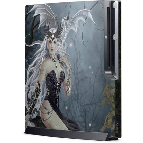Gothic Queen with Silver Dragon by Nene Thomas Playstation 3 & PS3 Slim Skin