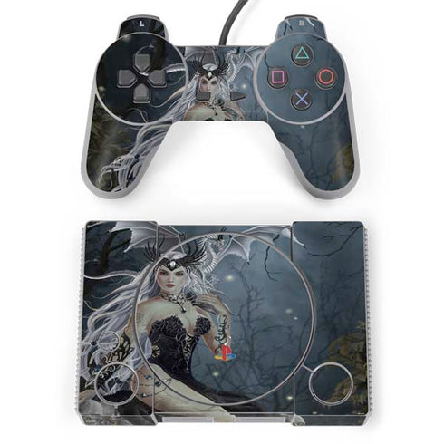 Gothic Queen with Silver Dragon by Nene Thomas PlayStation Classic Bundle Skin