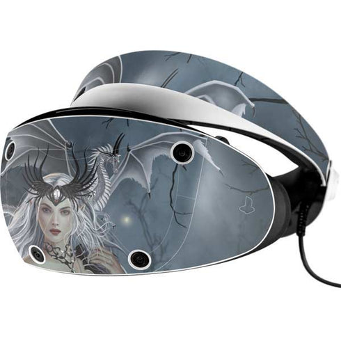 Gothic Queen with Silver Dragon by Nene Thomas PlayStation VR2 Skin