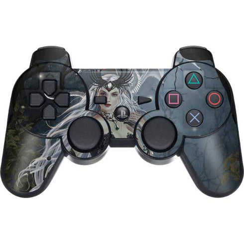 Gothic Queen with Silver Dragon by Nene Thomas PS3 Dual Shock wireless controller Skin