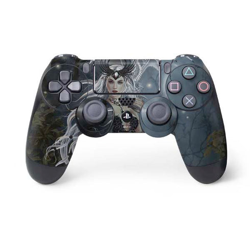 Gothic Queen with Silver Dragon by Nene Thomas PS4 Controller Skin