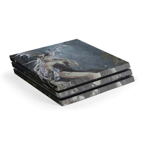 Gothic Queen with Silver Dragon by Nene Thomas PS4 Pro Console Skin