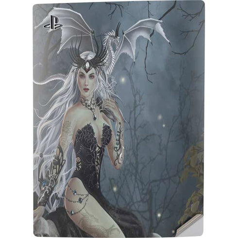 Gothic Queen with Silver Dragon by Nene Thomas PS5 Digital Edition Console Skin