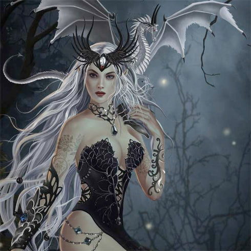 Gothic Queen with Silver Dragon by Nene Thomas Surface Book 2 15in Skin