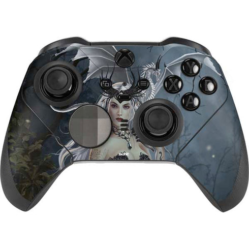Gothic Queen with Silver Dragon by Nene Thomas Xbox Elite Wireless Controller Series 2 Skin