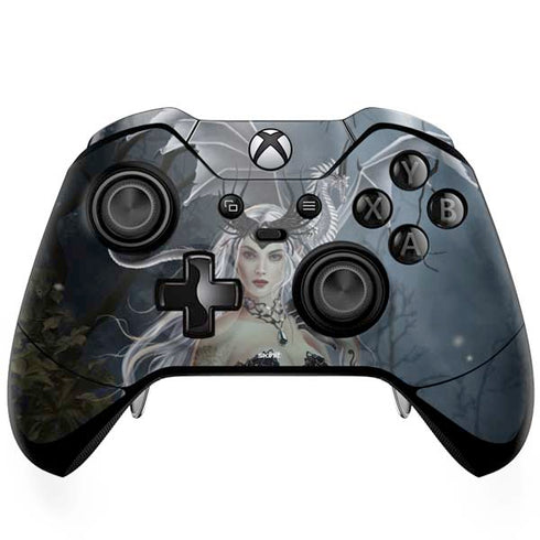 Gothic Queen with Silver Dragon by Nene Thomas Xbox One Elite Controller Skin