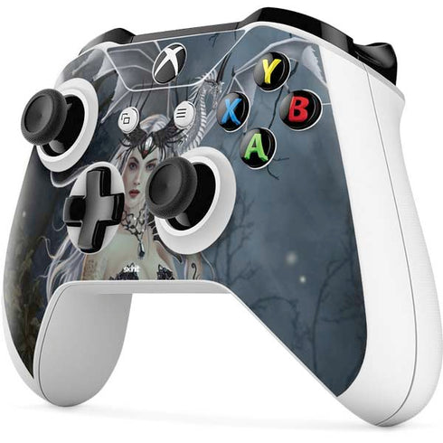 Gothic Queen with Silver Dragon by Nene Thomas Xbox One S All-Digital Edition Bundle Skin