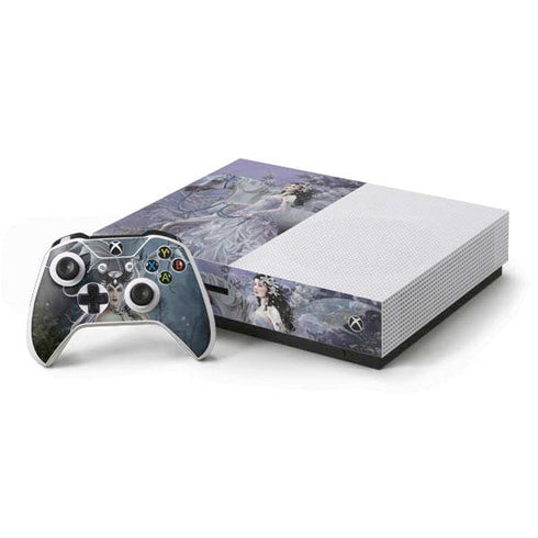 Gothic Queen with Silver Dragon by Nene Thomas Xbox One S Console and Controller Bundle Skin