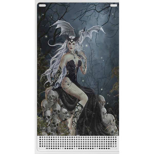 Gothic Queen with Silver Dragon by Nene Thomas Xbox Series S Console Skin
