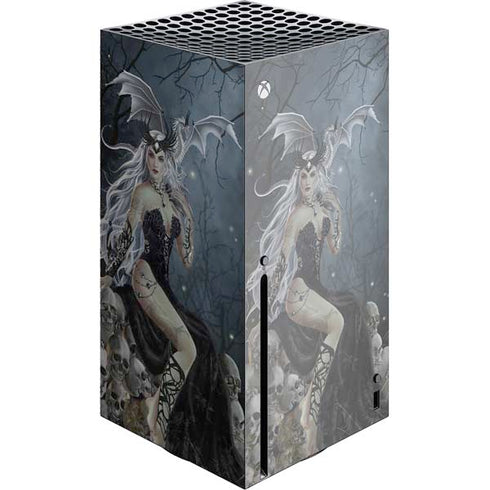 Gothic Queen with Silver Dragon by Nene Thomas Xbox Series X Console Skin