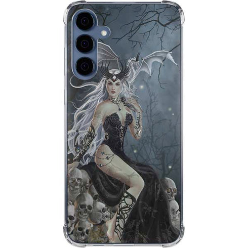 Gothic Queen with Silver Dragon by Nene Thomas Galaxy S24 Clear Case
