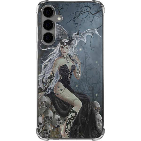 Gothic Queen with Silver Dragon by Nene Thomas Galaxy S24 Plus Clear Case