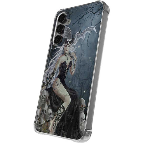 Gothic Queen with Silver Dragon by Nene Thomas Galaxy S24 Plus Clear Case