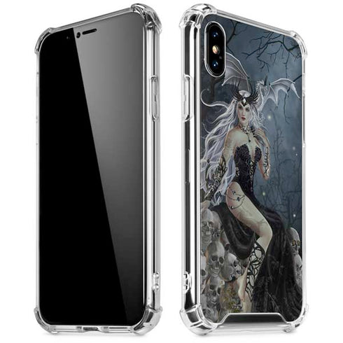 Gothic Queen with Silver Dragon by Nene Thomas iPhone XS Max Clear Case