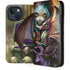 Gothic Vampire Fairy with Dragon & Skulls by Jasmine Becket-Griffith iPhone 15 Plus Folio Case