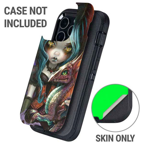 Gothic Vampire Fairy with Dragon & Skulls by Jasmine Becket-Griffith Otterbox Defender iPhone Skin