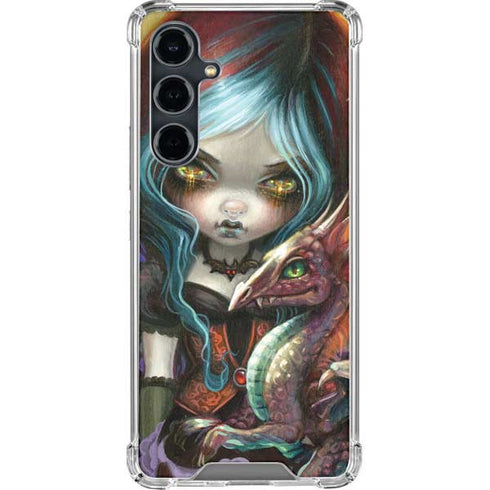 Gothic Vampire Fairy with Dragon & Skulls by Jasmine Becket-Griffith Galaxy S23 FE Clear Case
