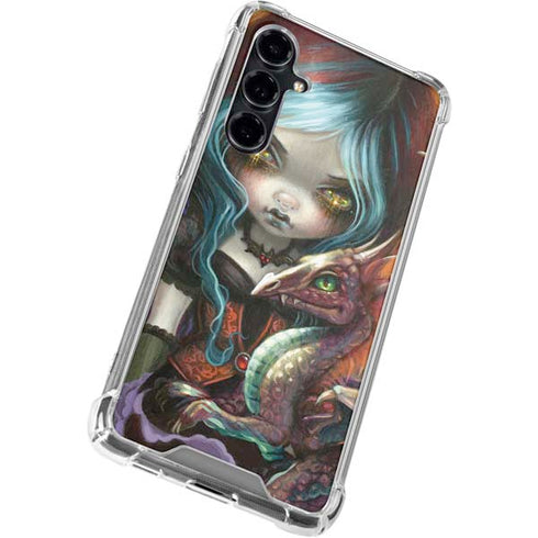 Gothic Vampire Fairy with Dragon & Skulls by Jasmine Becket-Griffith Galaxy S23 FE Clear Case
