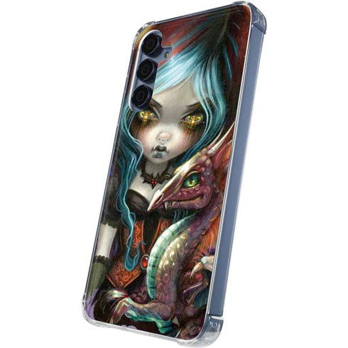 Gothic Vampire Fairy with Dragon & Skulls by Jasmine Becket-Griffith Galaxy S24 Clear Case