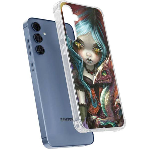 Gothic Vampire Fairy with Dragon & Skulls by Jasmine Becket-Griffith Galaxy S24 Clear Case