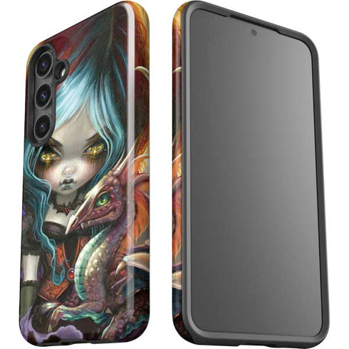 Gothic Vampire Fairy with Dragon & Skulls by Jasmine Becket-Griffith Galaxy S24 Impact Case