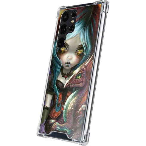 Gothic Vampire Fairy with Dragon & Skulls by Jasmine Becket-Griffith Galaxy S24 Ultra Clear Case