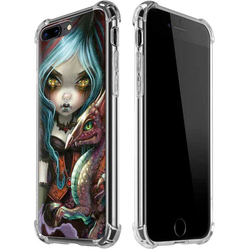 Gothic Vampire Fairy with Dragon & Skulls by Jasmine Becket-Griffith iPhone 7/8 Plus Clear Case