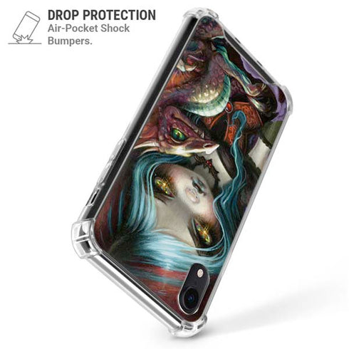 Gothic Vampire Fairy with Dragon & Skulls by Jasmine Becket-Griffith iPhone XR Clear Case