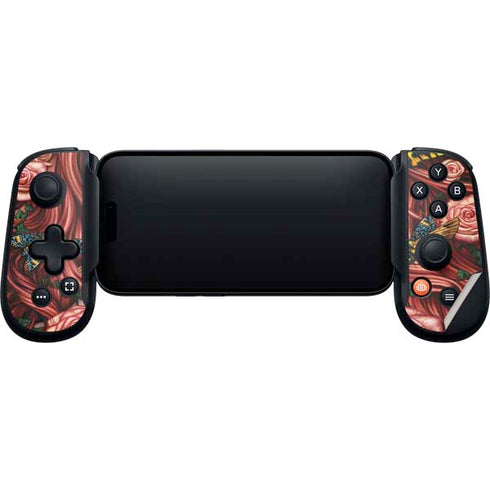 Gothic Woman and Death Moth Butterflies by Sarah Richter Backbone One for iPhone Game Controller Skin