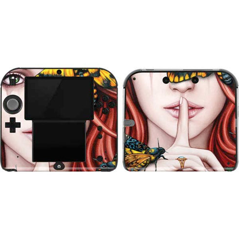 Gothic Woman and Death Moth Butterflies by Sarah Richter Nintendo 2DS Skin