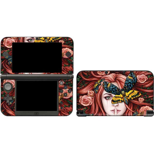 Gothic Woman and Death Moth Butterflies by Sarah Richter 3DS XL 2015 Skin