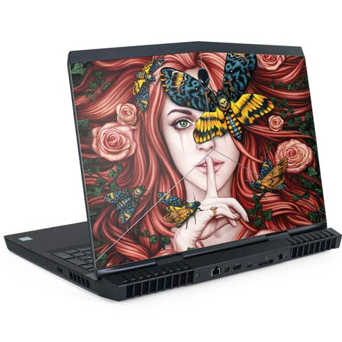 Gothic Woman and Death Moth Butterflies by Sarah Richter Dell Alienware Skin