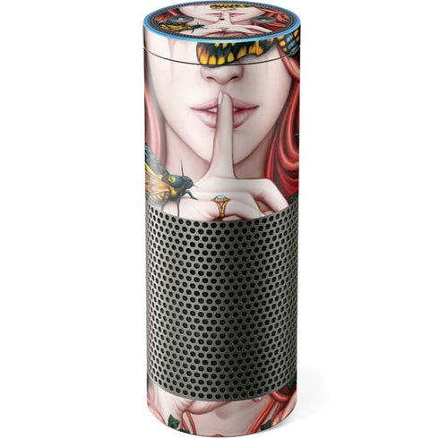 Gothic Woman and Death Moth Butterflies by Sarah Richter Amazon Echo Skin