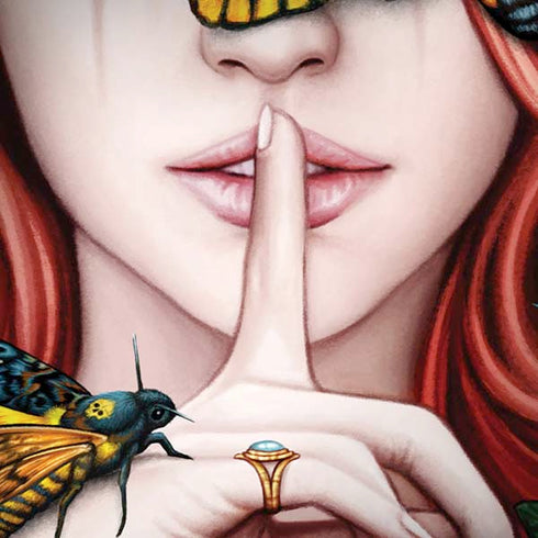 Gothic Woman and Death Moth Butterflies by Sarah Richter Amazon Echo Skin