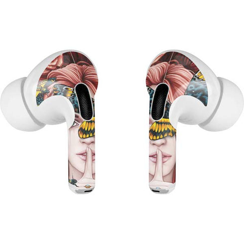 Gothic Woman and Death Moth Butterflies by Sarah Richter Apple AirPods Pro Skin