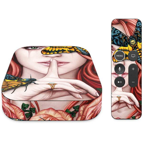 Gothic Woman and Death Moth Butterflies by Sarah Richter Apple TV Skin