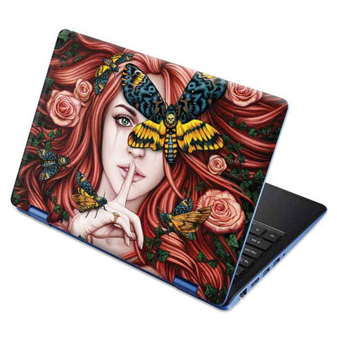 Gothic Woman and Death Moth Butterflies by Sarah Richter Aspire R11 11.6in Skin