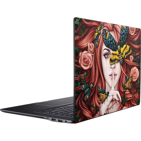 Gothic Woman and Death Moth Butterflies by Sarah Richter Ativ Book 9 (15.6in 2014) Skin