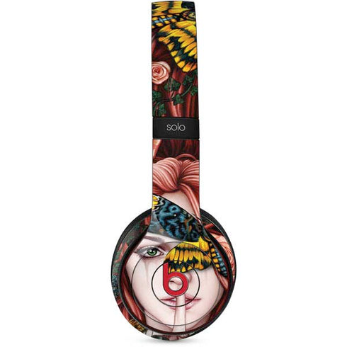 Gothic Woman and Death Moth Butterflies by Sarah Richter Beats Solo 2 Wireless Skin
