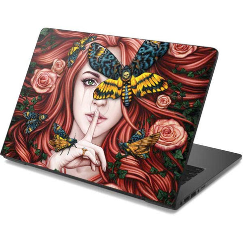 Gothic Woman and Death Moth Butterflies by Sarah Richter Dell Chromebook Skin