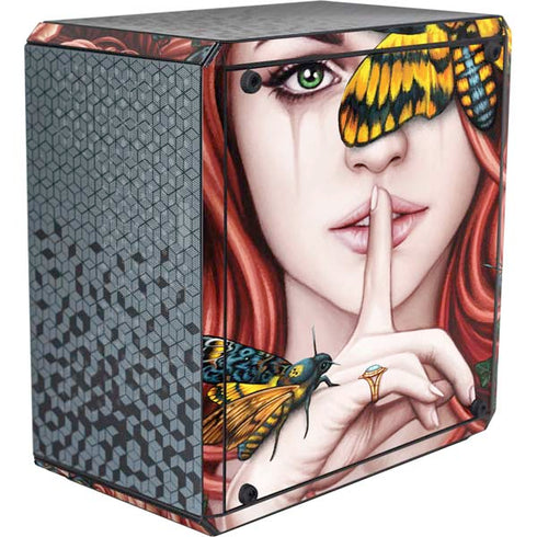 Gothic Woman and Death Moth Butterflies by Sarah Richter Cooler Master MasterBox Q300L Mini Tower Skin