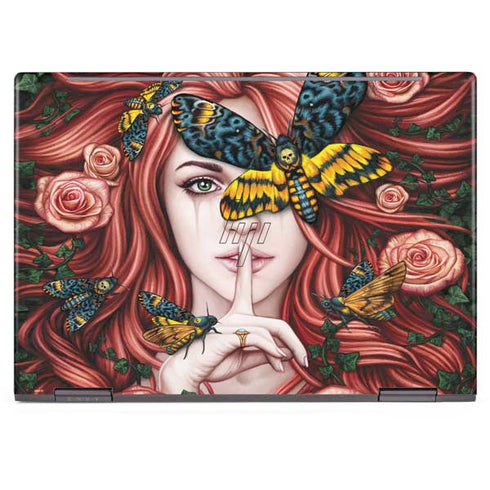 Gothic Woman and Death Moth Butterflies by Sarah Richter HP Envy Skin