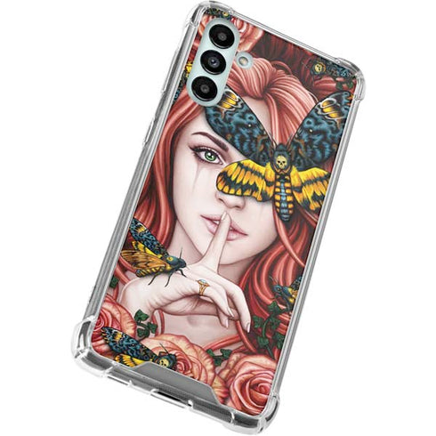 Gothic Woman and Death Moth Butterflies by Sarah Richter Galaxy A13 5G Clear Case