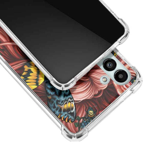 Gothic Woman and Death Moth Butterflies by Sarah Richter Galaxy A13 5G Clear Case